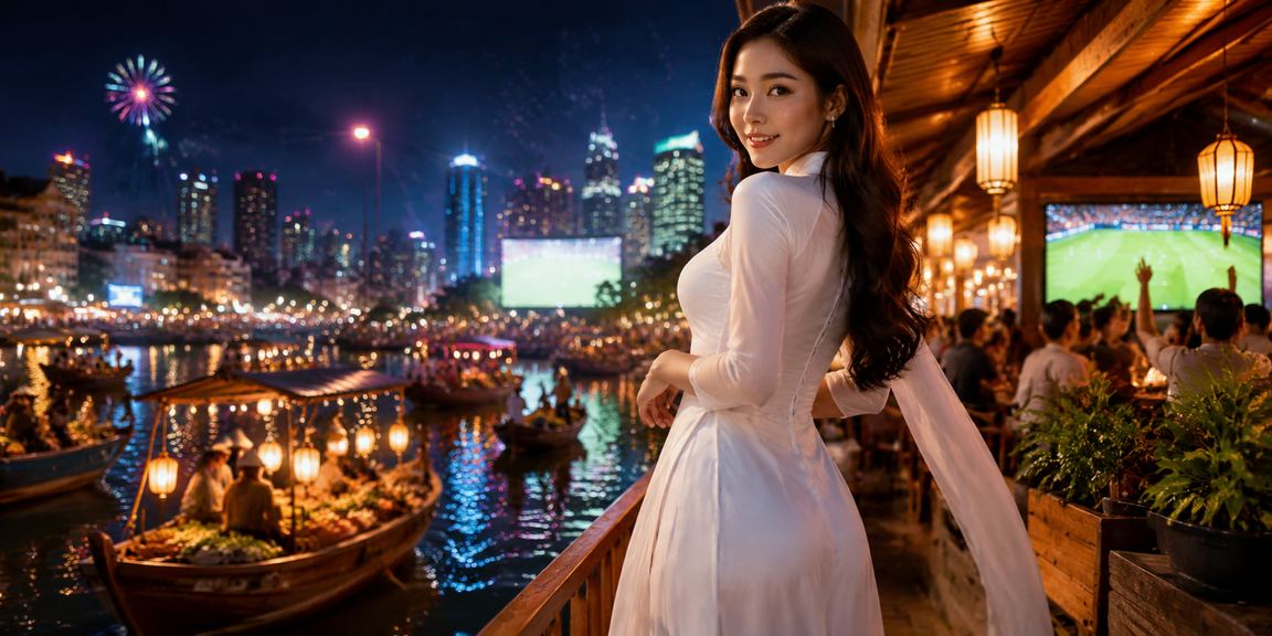 Người chơi cá cược tại Đà Lạt với trang phục áo dài truyền thống
