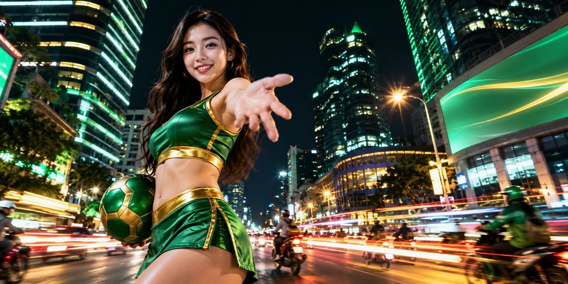 Không khí giải trí neon sôi động tại khu vực giải trí Hà Nội ban đêm