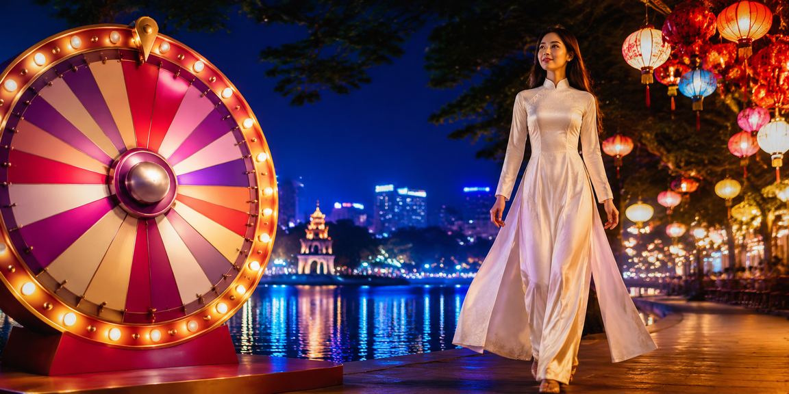 Người dùng Hà Nội tham gia rút thăm may mắn trực tuyến với áo dài